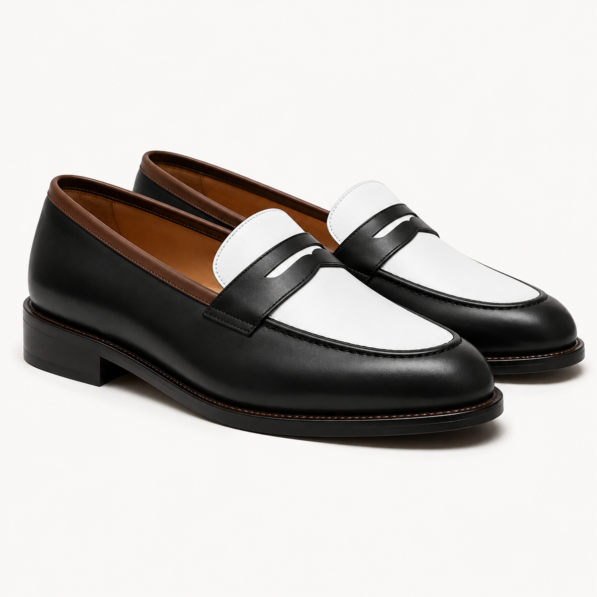 Two Tone Penny Loafers