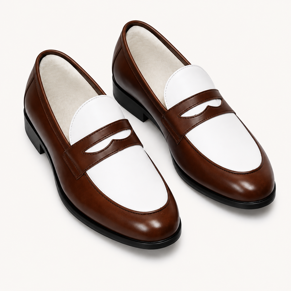 Two Tone Penny Loafers